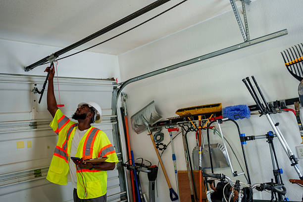 Professional Garage Door Panel Replacement technician working in Dunlap, IL